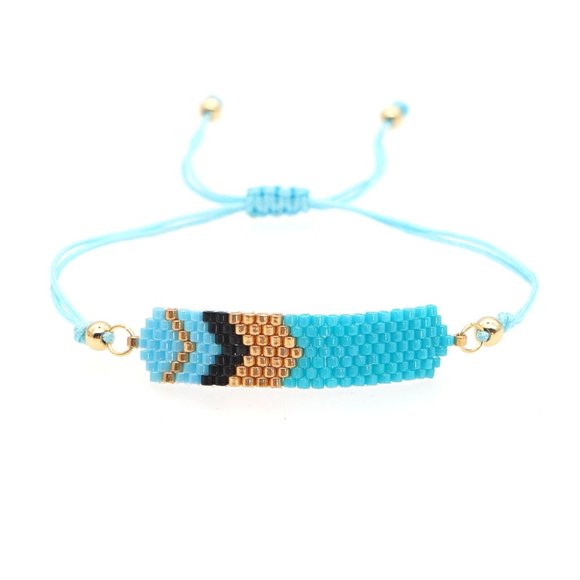 Hand Crafted Jewelry - Woven miyuki/rice bead bracelet